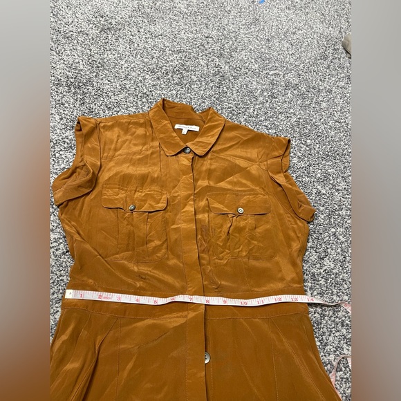 Broadway and Broome Madewell silk Midi Fit & Flare Dress 4 Career Minimalist - Picture 11 of 12